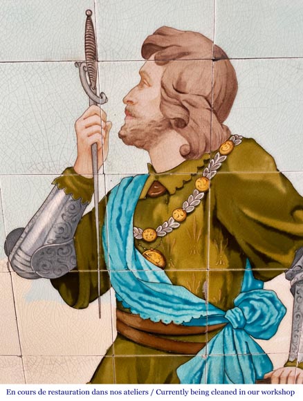 SARREGUEMINES, Tableau en céramique 