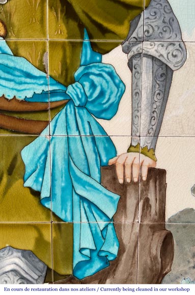 SARREGUEMINES, Tableau en céramique 