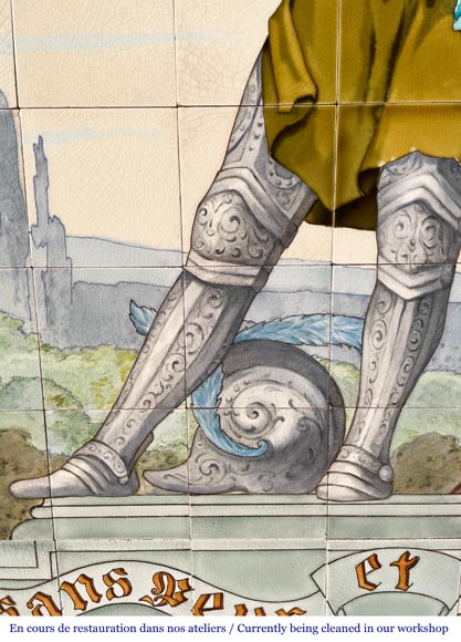 SARREGUEMINES, Tableau en céramique 