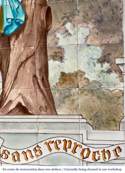 SARREGUEMINES, Tableau en céramique 