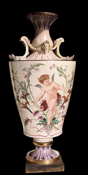 Manufacture de SÈVRES, Paire de vases Rhodes commandée par la Maison de l’Empereur Napoléon III-2