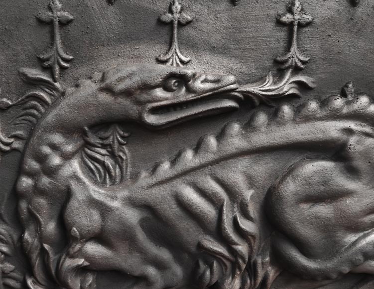 Plaque de cheminée à la salamandre de François Ier-2