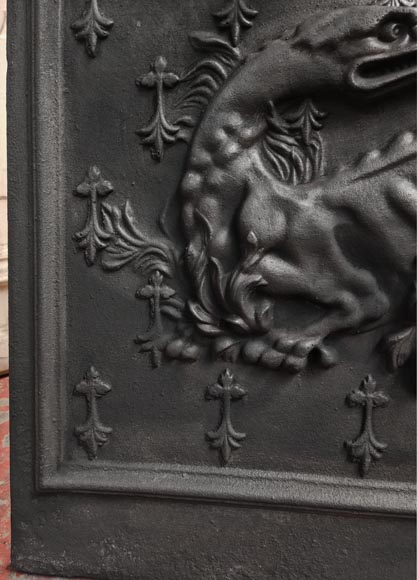 Plaque de cheminée à la salamandre de François Ier-4
