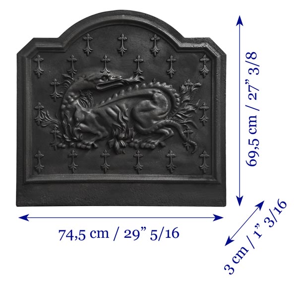 Plaque de cheminée à la salamandre de François Ier-5
