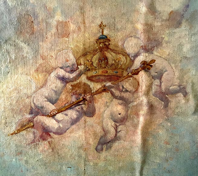 Charles-Édouard MAUGENDRE-VILLERS (1852-1922), Triptyque votif à la Vierge protectrice contre la peste Charles-Édouard MAUGENDRE-VILLERS (1852-1922), Triptyque votif à la Vierge protectrice contre la peste-3
