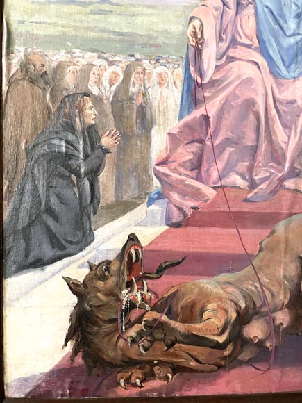 Charles-Édouard MAUGENDRE-VILLERS (1852-1922), Triptyque votif à la Vierge protectrice contre la peste Charles-Édouard MAUGENDRE-VILLERS (1852-1922), Triptyque votif à la Vierge protectrice contre la peste-5