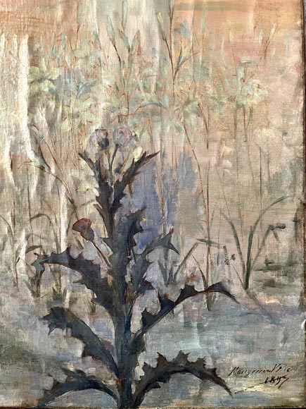 Charles-Édouard MAUGENDRE-VILLERS (1852-1922), Triptyque votif à la Vierge protectrice contre la peste Charles-Édouard MAUGENDRE-VILLERS (1852-1922), Triptyque votif à la Vierge protectrice contre la peste-11