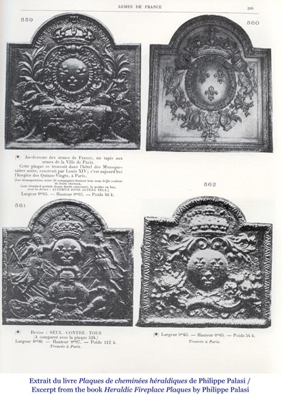 Plaque de cheminée aux armes de France et au H couronné-10