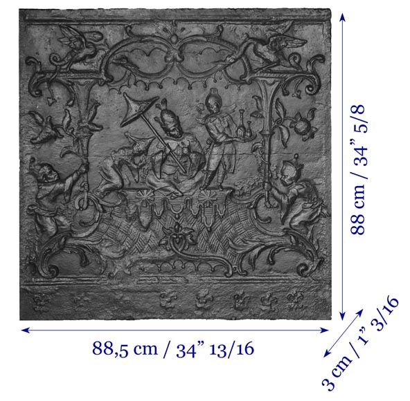Plaque de cheminée du XVIIIe siècle à décor d'une chinoiserie-12