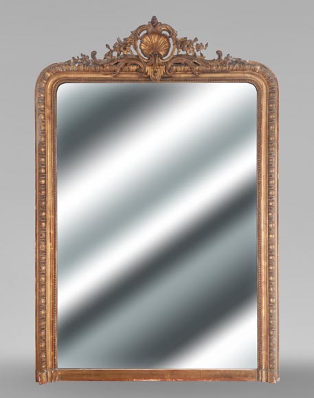 Trumeau doré de style Louis XV richement décoré Trumeau doré de style Louis XV richement décoré-0