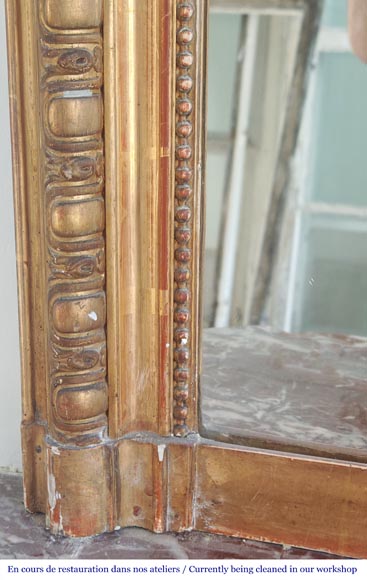 Trumeau doré de style Louis XV richement décoré Trumeau doré de style Louis XV richement décoré-5