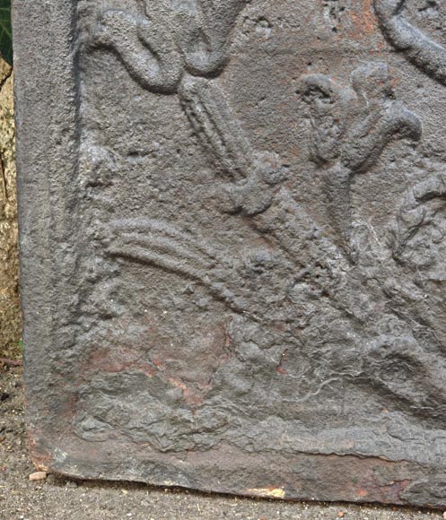 Plaque de cheminée aux armoiries géométriques-5