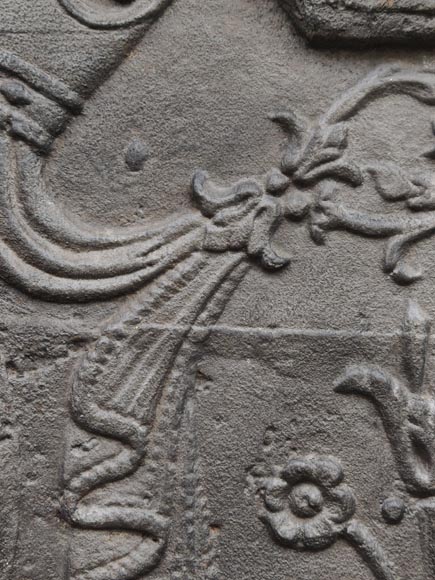 Plaque de cheminée aux armoiries géométriques-6