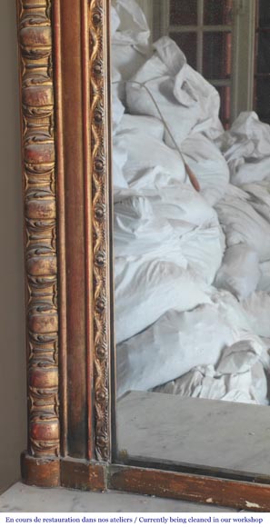Trumeau doré de style Louis XVI a décor de frise Trumeau doré de style Louis XVI a décor de frise-3