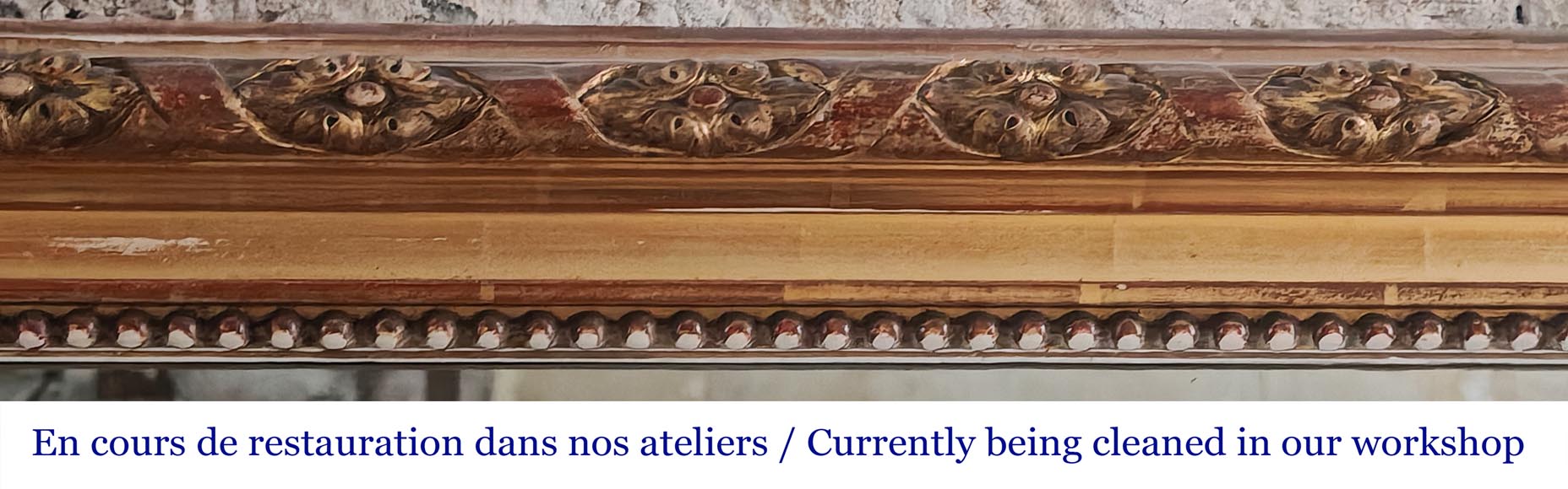 Trumeau doré de style Louis XVI à décor de frise-1