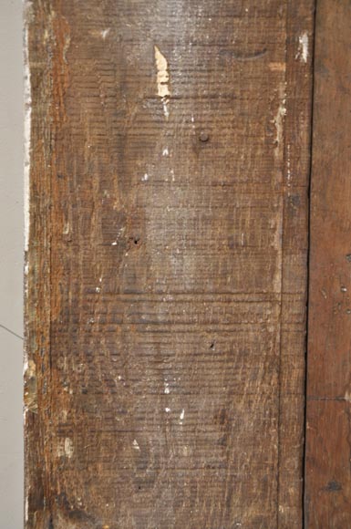 Paire de pilastres en chêne doré du XVIIIè siècle-14