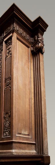 Exceptionnelle cheminée en chêne d'après le modèle de la cheminée du Salon d'Hercule du Palais de Versailles-15