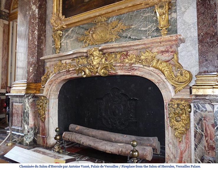 Exceptionnelle cheminée en chêne d'après le modèle de la cheminée du Salon d'Hercule du Palais de Versailles-21