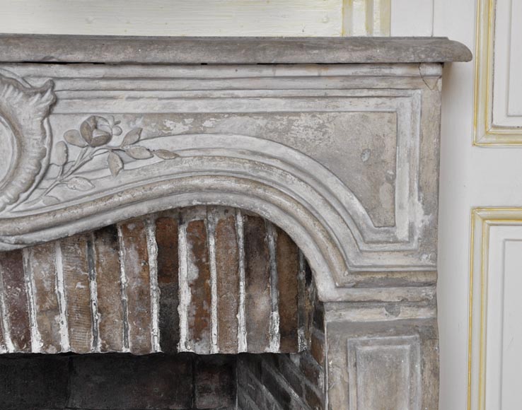 Bel élément de boiserie de style Louis XV avec cheminée en pierre du XVIIIè siècle-19