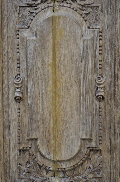 Double porte en chêne sculpté à décor de grotesques-3