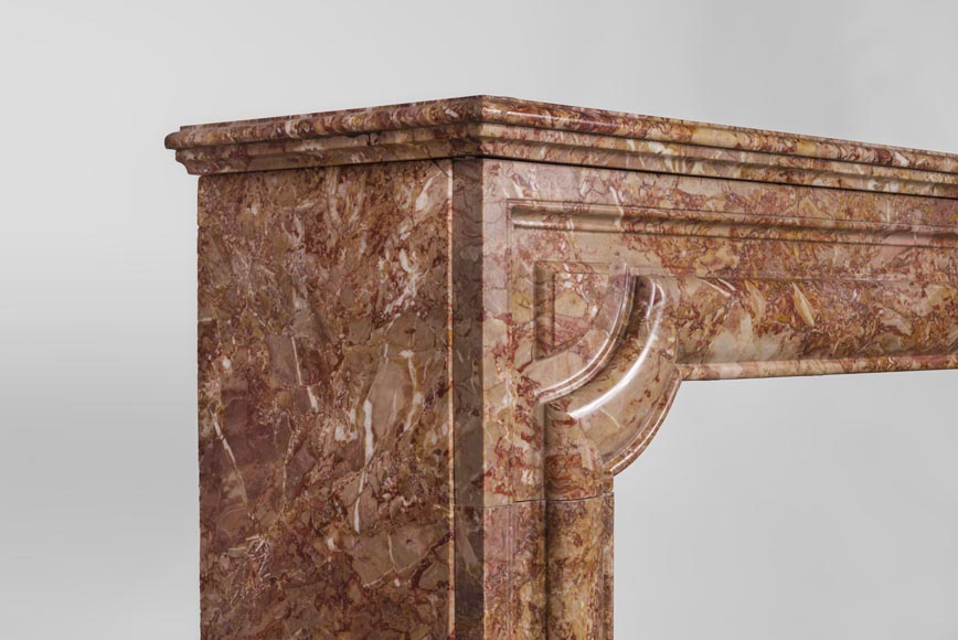 Cheminée ancienne de style Louis XIV en marbre -3