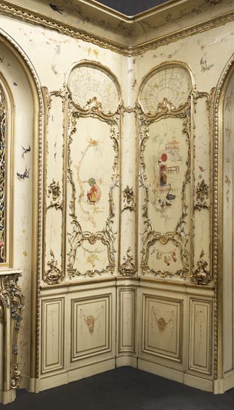 Panelled room with fine chinoiserie decoration from the Villa Les Cèdres,  King Leopold II’s residence  in Saint-Jean-Cap-Ferrat, Côte d’Azur_fr