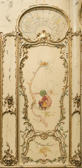 Panelled room with fine chinoiserie decoration from the Villa Les Cèdres,  King Leopold II’s residence  in Saint-Jean-Cap-Ferrat, Côte d’Azur_fr