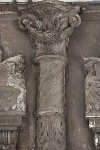 Importante porte cochère en chêne sculpté de style Napoléon III-6