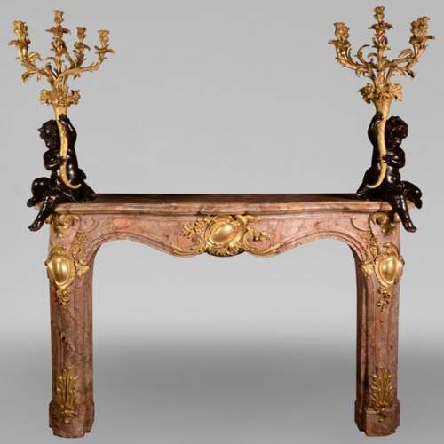 Exceptionnelle cheminée réalisée par Alfred Emmanuel Beurdeley pour Cornelius II Vanderbilt, 1893
