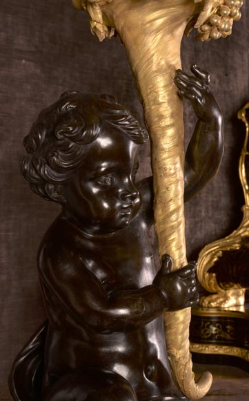 Alfred Emmanuel Beurdeley,Exceptional mantel made in Sarrancolin marble and gilt bronze for Cornelius II Vanderbilt, 1893_fr