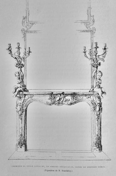 Exceptionnelle cheminée réalisée par Alfred Emmanuel Beurdeley pour Cornelius II Vanderbilt, 1893-2
