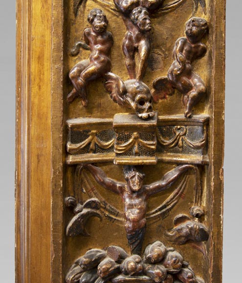 Cheminée italienne du XVIIIe siècle en bois sculpté -7