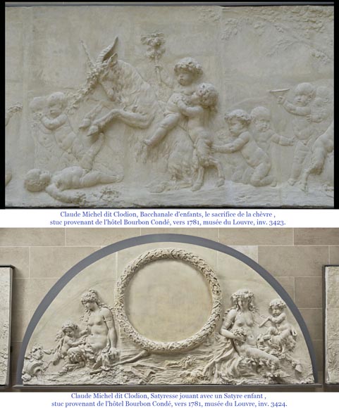 Cheminée en marbre Campan de style Louis XIV, bronzes (d’après CLODION) Cheminée en marbre Campan de style Louis XIV, bronzes (d’après CLODION)-15