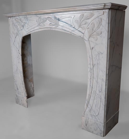 Cheminée Art Nouveau en marbre-7