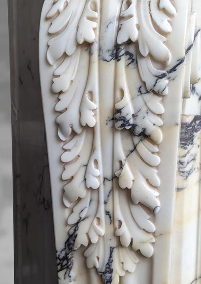 Cheminée de style Régence en marbre Paonazzo, XIXe siècle-6