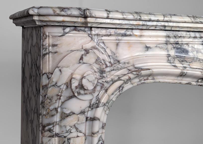 Cheminée de style Louis XVI en brèche de Serravezza-4