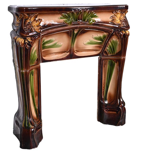 Cheminée Art Nouveau aux Tournesols – MANUFACTURE DE VITRY-LE-FRANÇOIS-6