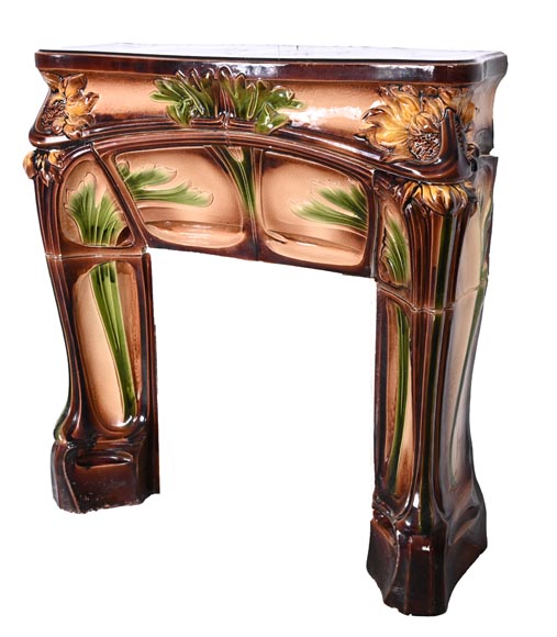 Cheminée Art Nouveau aux Tournesols – MANUFACTURE DE VITRY-LE-FRANÇOIS-7