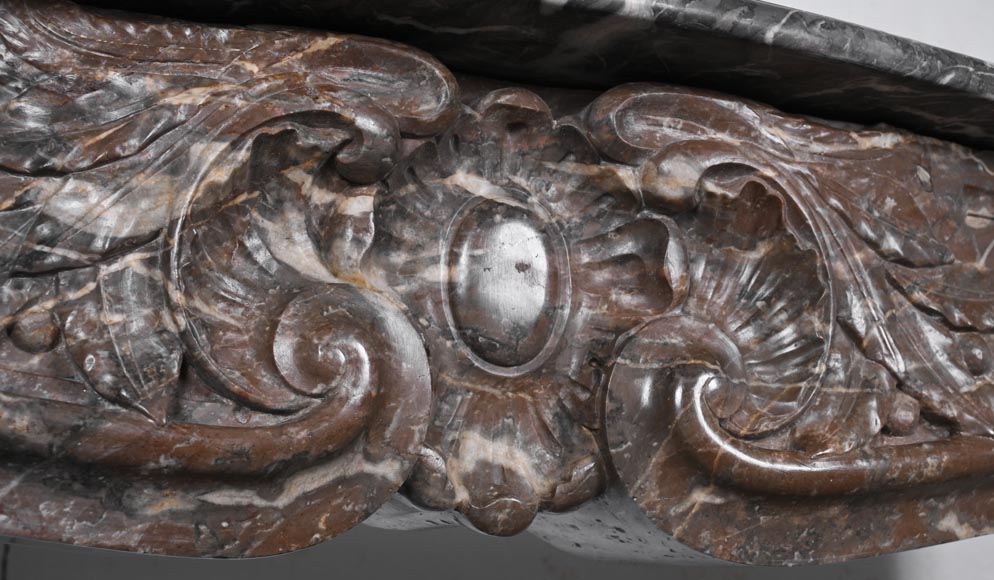 Cheminée d'époque Louis XV en marbre rouge de Rance Cheminée d'époque Louis XV en marbre rouge de Rance-2