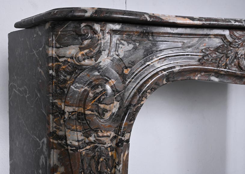 Cheminée d'époque Louis XV en marbre rouge de Rance Cheminée d'époque Louis XV en marbre rouge de Rance-5