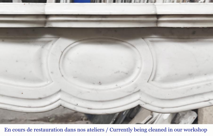 Cheminée de style Louis XV modèle Pompadour en marbre de Carrare Cheminée de style Louis XV modèle Pompadour en marbre de Carrare-1