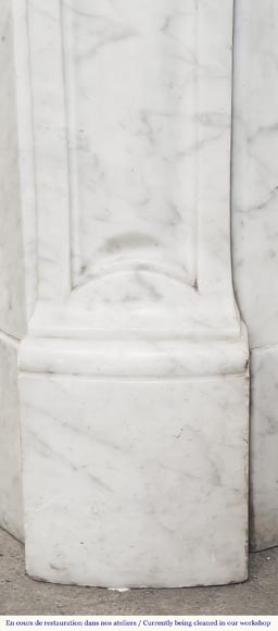 Cheminée de style Louis XV modèle Pompadour en marbre de Carrare Cheminée de style Louis XV modèle Pompadour en marbre de Carrare-4