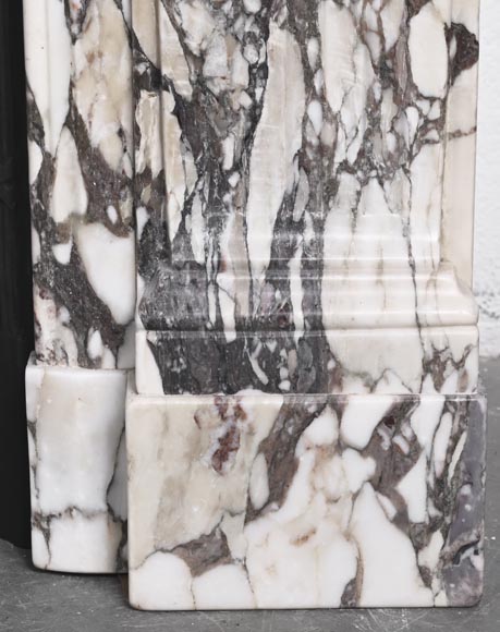 Cheminée de style Régence en marbre brèche violette-8