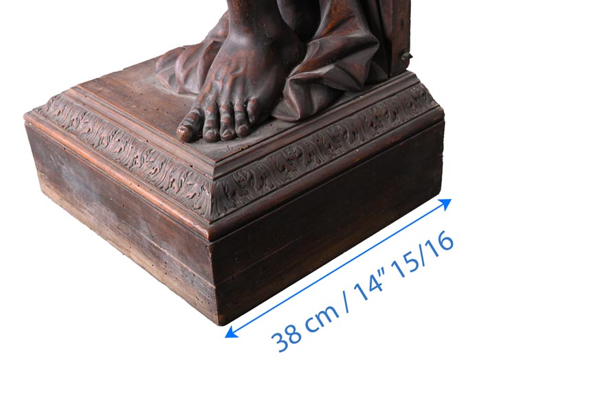Cheminée monumentale italienne en noyer sculpté, de style néo-Renaissance, vers 1880-13