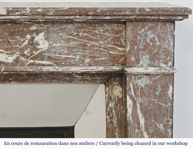 Cheminée de style Louis XVI en marbre Rouge du Nord Cheminée de style Louis XVI en marbre Rouge du Nord-6