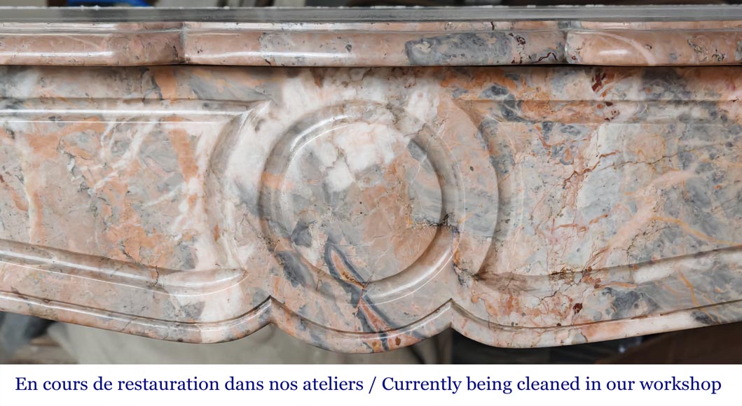 Cheminée de style Louis XV modèle Pompadour en marbre Enjugerais-1