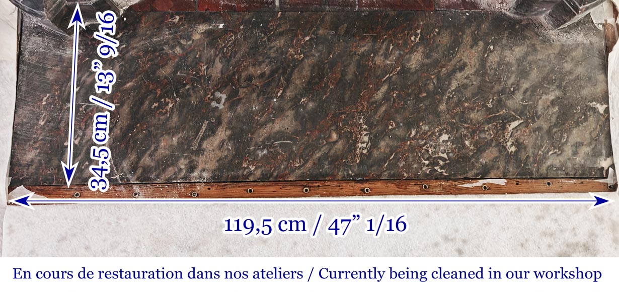 Cheminée de style Louis XV modèle Pompadour, en marbre Bois Jourdan-8