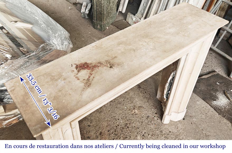 Cheminée en pierre des années 50 de style Louis XIV-8