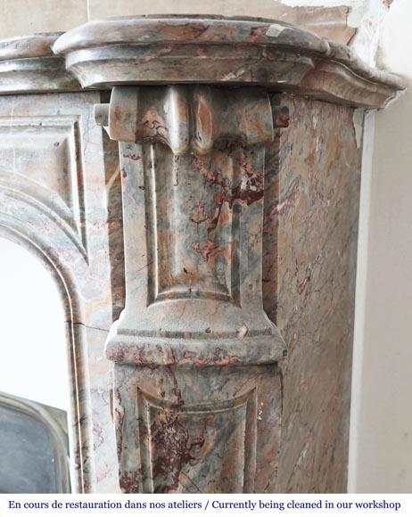 Cheminée de style Louis XV modèle Pompadour en marbre Enjugerais-5