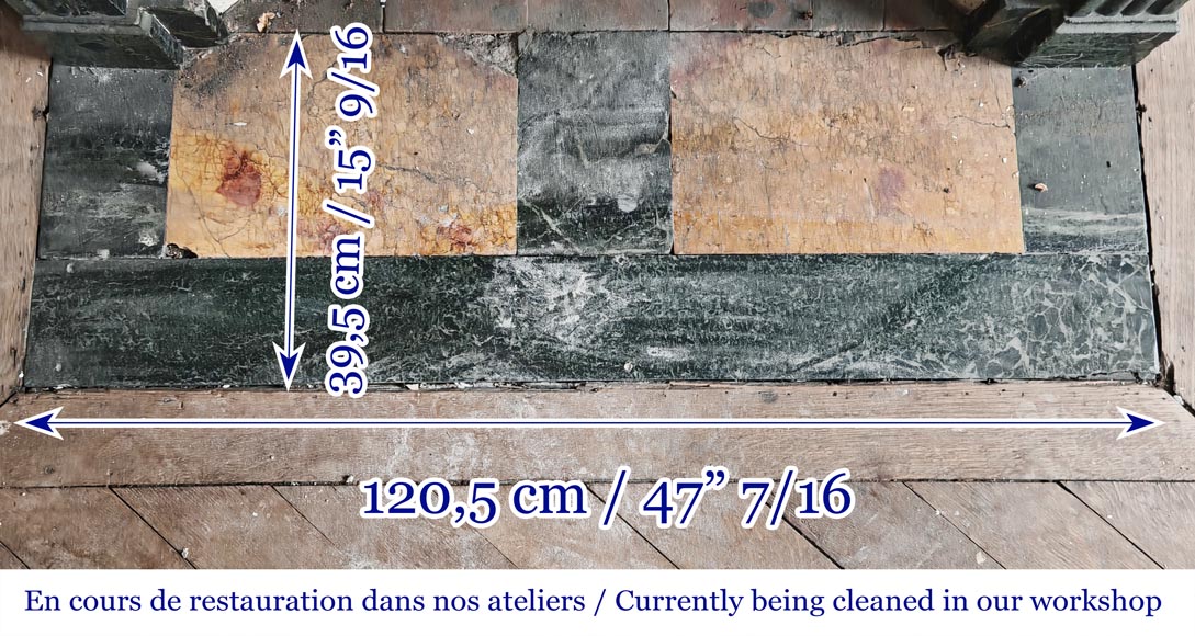 Cheminée de style Napoléon III en marbre vert-6